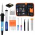 110v 60w Metal Soldering Iron Gun Tool Kit Adjustable Temperature Electric Welding Station Tip Case For Welding Beginners EU plug