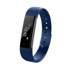 115 Sports Smart Watch Men Women Fitness Fashion Tracker Monitor Bracelet Wrist Alarm Clock Bluetooth Reminder Blue