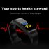 115plus Bluetooth Smart Watch Heart Rate Blood Pressure Monitor Fitness Tracker Bracelet  Black