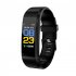 115plus Smart Watch With Sport Modes Waterproof Watches Heart Rate Blood Pressure Sleep Monitor 0 96 Inch Touch Screen Fitness Tracker black