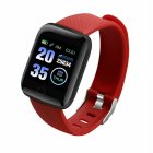 116Plus Smart Watch 1.44 Inch Touch Screen Fitness Smart Watch Heart Rate Monitor Sports Watch For Men Women red