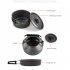 11pcs Camping Cookware Aluminum Alloy Backpacking Gear Mess Kit With Cooking Pot Kettle Frying Pan 2 Stainless Steel Plates 3 Stainless Steel Cups 2 Tablewares 