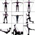 11pcs Portable Resistance Bands Set Fitness Exercise Bands Muscle Builder For Arm Chest Back Abdominal Butt Leg 11 piece set
