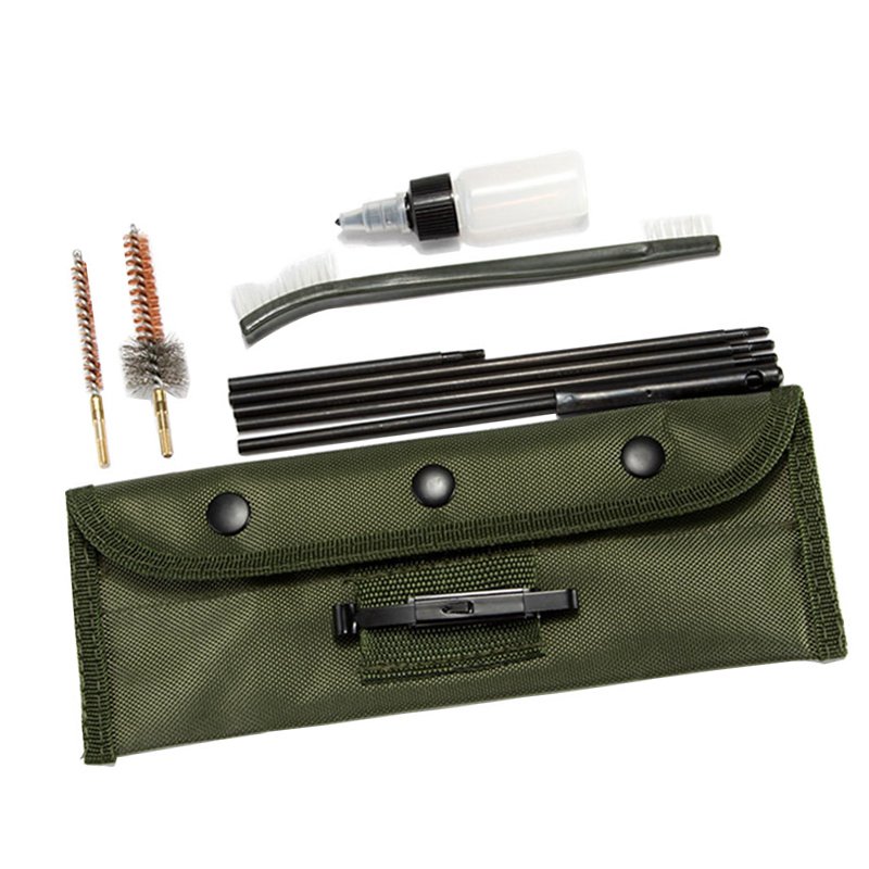 11pcs/set Gun Cleaning Derusting Accessories Kit Full Set Clean Brush for .22 Cal 5.56mm Rifles