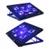 12 17 inch Quiet Laptop Cooling Pad USB Laptop Cooler Portable USB Air cooled Fan Stand black