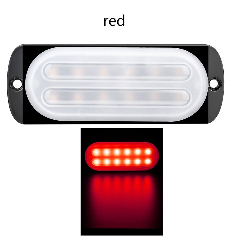 12-24V 12 LED Emergency Strobe Lights Trailers Lights Flashing Warning Truck Side Marker Lamp Red light