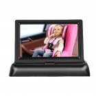 12-24v Car Monitor Folding Screen Display Power Cord 8-light Camera Black
