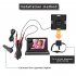 12 24v Car Monitor Folding Screen Display with Cigarette Lighter Power Cord 8 light Camera Black