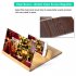 12  3D Stereoscopic Amplifying Wood Bracket Foldable Screen Enlarger for Phone Brown red wood grain