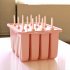 12 Cavity Silicone Popsicle Molds With 50pcs Popsicle Sticks Summer Diy Popsicle Maker Mold Ice Cream Mold A pink   bagged