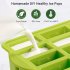 12 Cavity Silicone Popsicle Molds With 50pcs Popsicle Sticks Summer Diy Popsicle Maker Mold Ice Cream Mold A pink   bagged