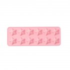 12 Cavity Star Shape Silicone Baking Mold for DIY Cake Candy Ice Chocolate Mold Pink