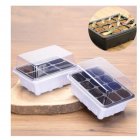 12 Holes Garden Grow  Box Plant Germination Box Planting Seed Tray Kit Ventilated Sowing Insulation Thickened Gardening Storage Organizersn White