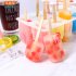 12 Holes Ice Cream Mold Silicone Homemade Popsicle DIY Ice sucker Mould for Kids Adults Pink