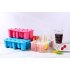 12 Holes Ice Cream Mold Silicone Homemade Popsicle DIY Ice sucker Mould for Kids Adults Transparent white