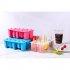 12 Holes Ice Cream Mold Silicone Homemade Popsicle DIY Ice sucker Mould for Kids Adults Transparent white