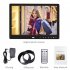 12 Inch 1080P HD Digital Photo Frame with Remote Control Support 32G SD and USB for Pictures and Videos Black US plug