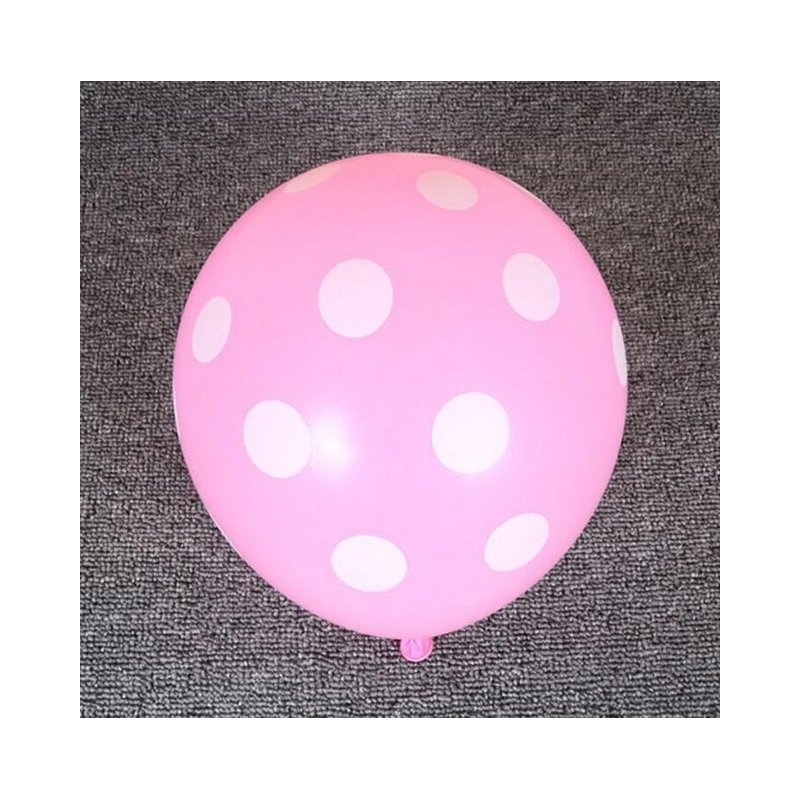 [US Direct] 12 Inches Light Pink Dot Polka Dot Balloons - Made in USA
