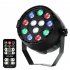 12 LED Par Lights RGB Colorful Multi Lighting Modes Stage Lights Flexible Remote Control DMX Control Disco Lights US Plug