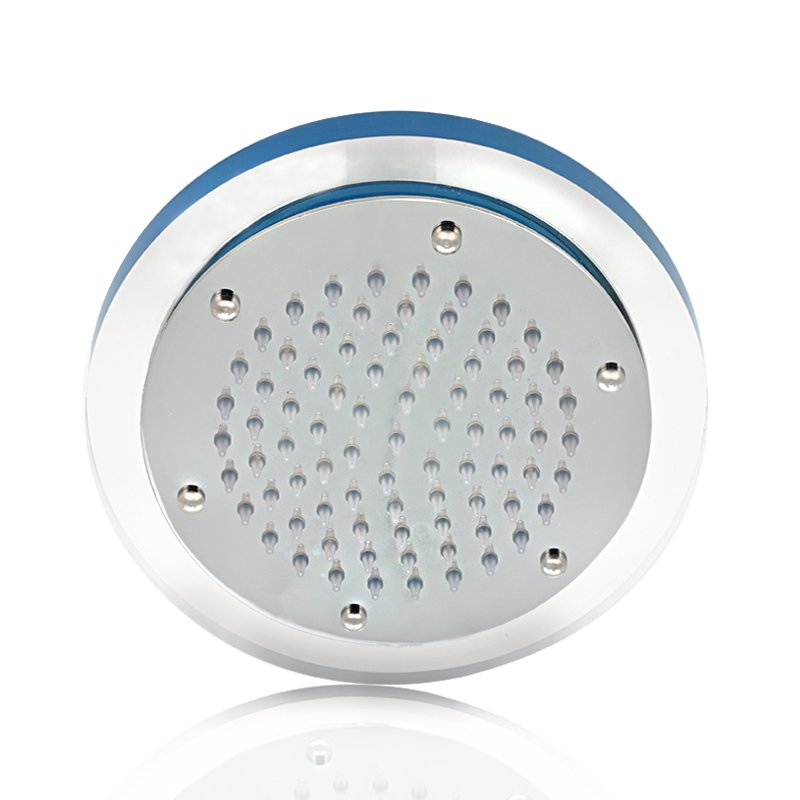 12 LED RGB Light Round Top Shower Head