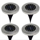 12 LED Solar powered Buried Light Under Ground Lamp Outdoor Path Way Garden Lawn Decoration White 4pcs