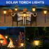 12 Led Outdoor Solar Flame Light Ip65 Waterproof Dancing Flashlight For Garden Pools Paths Patios As shown