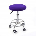 12   Lift Stool Round Head Soft Chair Cover Micro Elastic Cushion Seat Case Dark purple Flexible