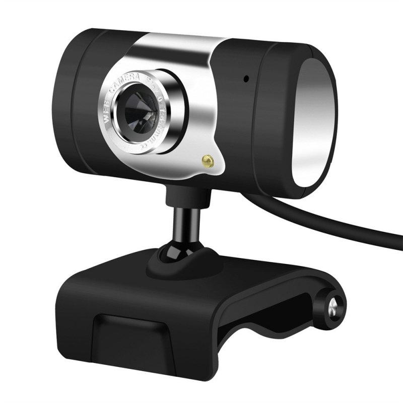 12 Megapixel HD USB2.0 Web Camera With Clip-On Microphone For PC Computer black