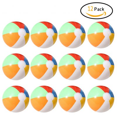 Wholesale 12 Pcs Inflatable 6 Color Beach Balls From China