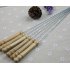 12 Pcs Barbecue Skewers Stainless Steel Roasting Sticks with Wooden Handle  Twist shaped