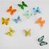 12 Pcs bag Simulation  Butterfly  Toy Insect Model Set Ribbons Power Surprise Gift Butterfly Card Magic Toy 12pcs