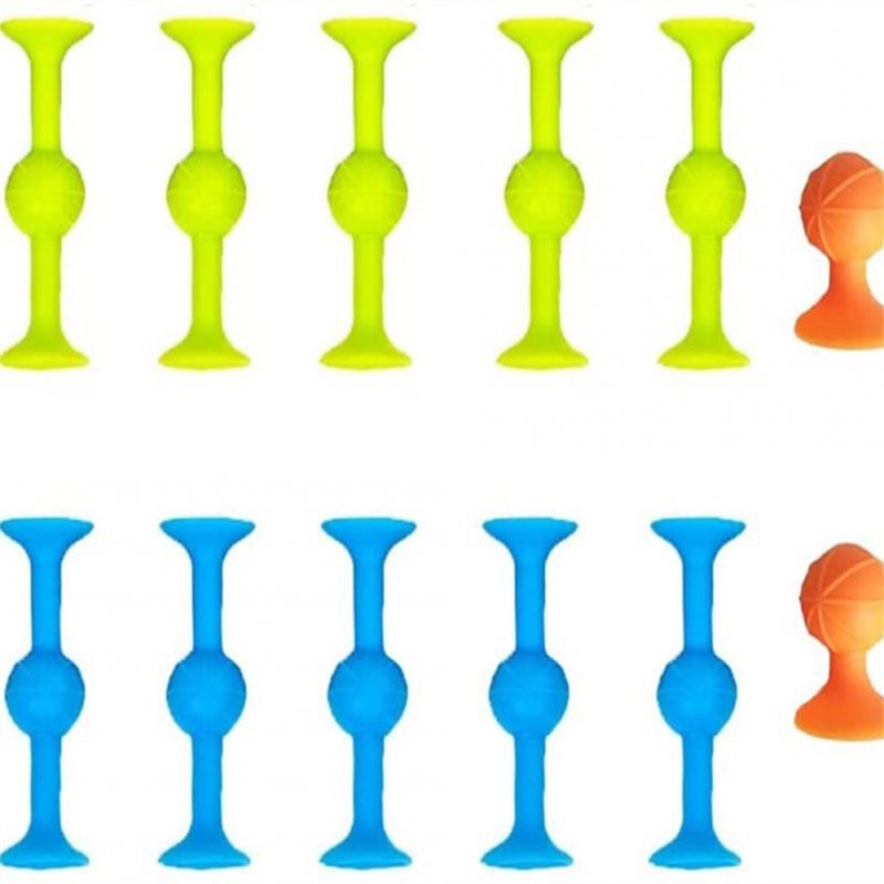 12 Pcs/set Suction  Cup  Desktop  Dart  Toy Soft Plastic Building Blocks Stress Relive Toys Large