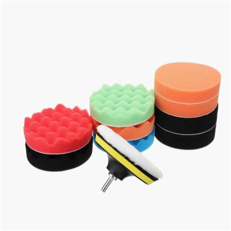 12 Pieces 3 Inch Buffing Polishing Pads Buffer Polisher Kit Headlight Restoration Kit