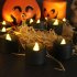 12 Pieces Halloween Candles Lights Flameless Dropless Electronic Candles For Halloween Party Decoration  3 6 x 3 6cm  warm white flash Concave style