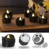 12 Pieces Halloween Candles Lights Flameless Dropless Electronic Candles For Halloween Party Decoration  3 6 x 3 6cm  warm white flash Concave style