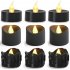 12 Pieces Halloween Candles Lights Flameless Dropless Electronic Candles For Halloween Party Decoration  3 6 x 3 6cm  warm white flash Round style