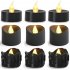 12 Pieces Halloween Candles Lights Flameless Dropless Electronic Candles For Halloween Party Decoration  3 6 x 3 6cm  warm white flash Tears style