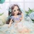 12 inch Joint  Doll Cute Style Real Eyelashes Princess Doll Toy For Kids  no Music   Bag  A5