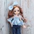 12 inch Joint  Doll Cute Style Real Eyelashes Princess Doll Toy For Kids  no Music   Bag  A2