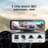 12 inch Touch screen 360 degree Panoramic Car Dash Cam Rearview Mirror With 4 channel No light Night Vision Ahd Driving Recorder black