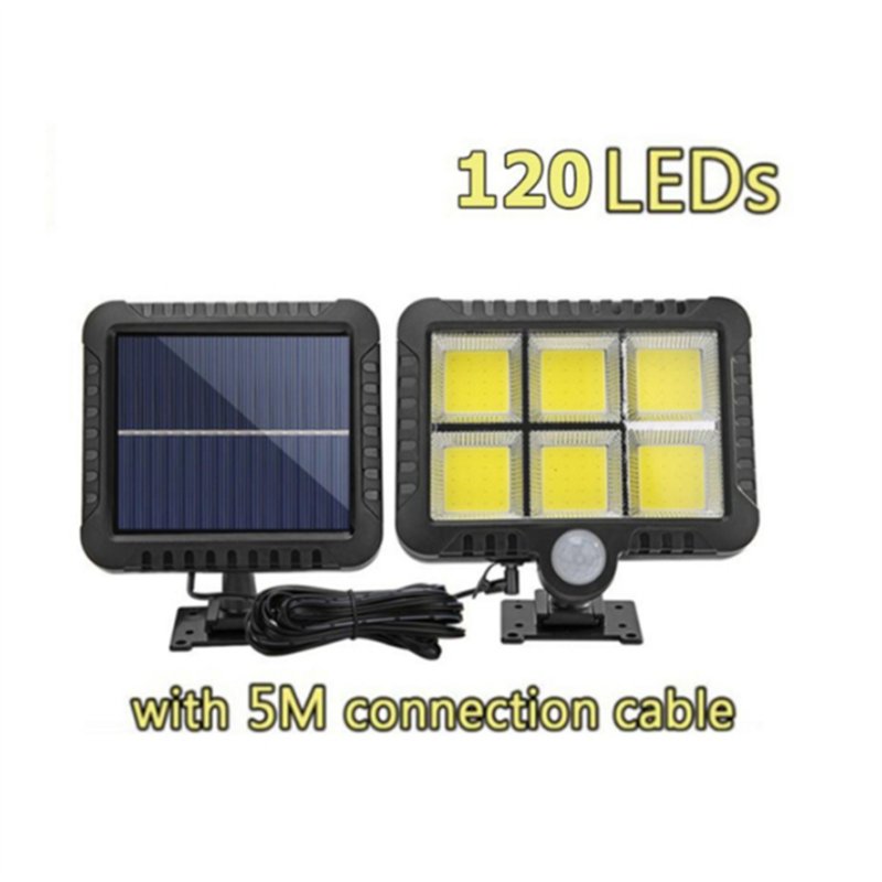 120 Cob Led Solar Wall Light Outdoor Lighting Garage Security Lam Spotlight