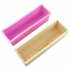 1200ml Silicone Soap Mold With Wood Box Cover Microwaves Safe High Heat Resistant Temperature For DIY Crafts  27 x 8 5 x 8cm  pink