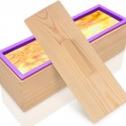1200ml Silicone Soap Mold With Wood Box Cover Microwaves Safe High Heat-Resistant Temperature