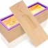 1200ml Silicone Soap Mold With Wood Box Cover Microwaves Safe High Heat Resistant Temperature For DIY Crafts  27 x 8 5 x 8cm  pink