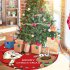 120CM Cartoon Christmas Tree Skirt With Snowflake Deer Snowman Pattern For Indoor Outdoor Merry Christmas Holiday Party Decor red truck