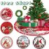 120CM Cartoon Christmas Tree Skirt With Snowflake Deer Snowman Pattern For Indoor Outdoor Merry Christmas Holiday Party Decor Christmas Tree Forest