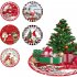 120CM Cartoon Christmas Tree Skirt With Snowflake Deer Snowman Pattern For Indoor Outdoor Merry Christmas Holiday Party Decor Christmas Tree Forest
