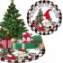 120CM Cartoon Christmas Tree Skirt With Snowflake Deer Snowman Pattern For Indoor Outdoor Merry Christmas Holiday Party Decor Christmas Tree Forest