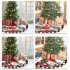 120CM Cartoon Christmas Tree Skirt With Snowflake Deer Snowman Pattern For Indoor Outdoor Merry Christmas Holiday Party Decor Christmas Tree Forest