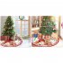 120CM Cartoon Christmas Tree Skirt With Snowflake Deer Snowman Pattern For Indoor Outdoor Merry Christmas Holiday Party Decor Christmas Tree Forest